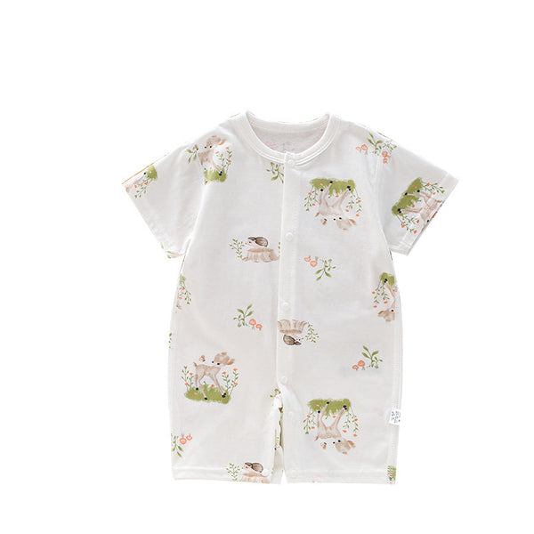 Baby Short Sleeve Boneless Jumpsuit Summer Newborn