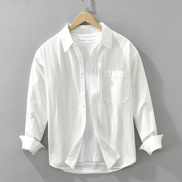 Cotton Simple Long Sleeve Shirt