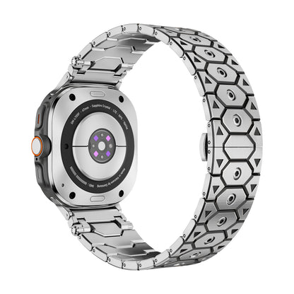 Butterfly Clasp Metallic Stainless Steel Strap