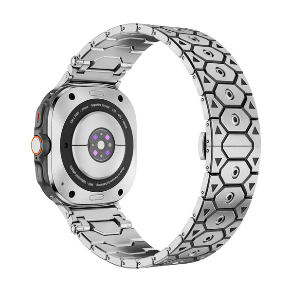 Bracelet en acier inoxydable avec boucle déployante papillon