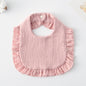 Baby Bib Ruffled Cotton Printed Gauze Lace Bib