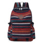 Sac à dos de style ethnique décontracté à carreaux en toile de grande capacité pour étudiantes, sac à dos de voyage tendance