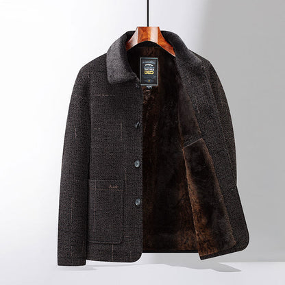 Fleece-lined Thickened Cotton-padded Coat