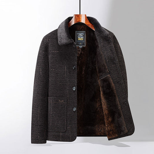 Fleece-lined Thickened Cotton-padded Coat