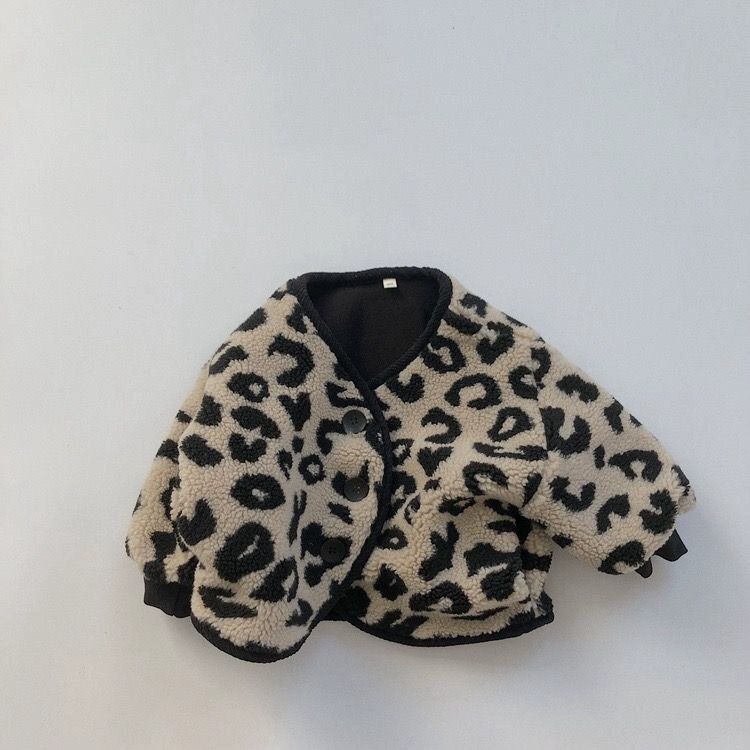 Fleece-lined Leopard-print Sweater