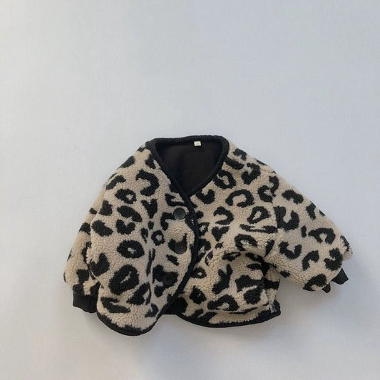 Fleece-lined Leopard-print Sweater