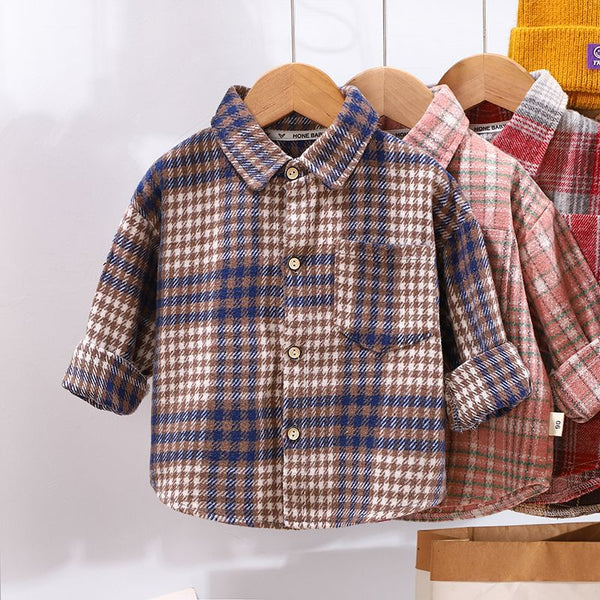 Children's Casual Plaid Shirt