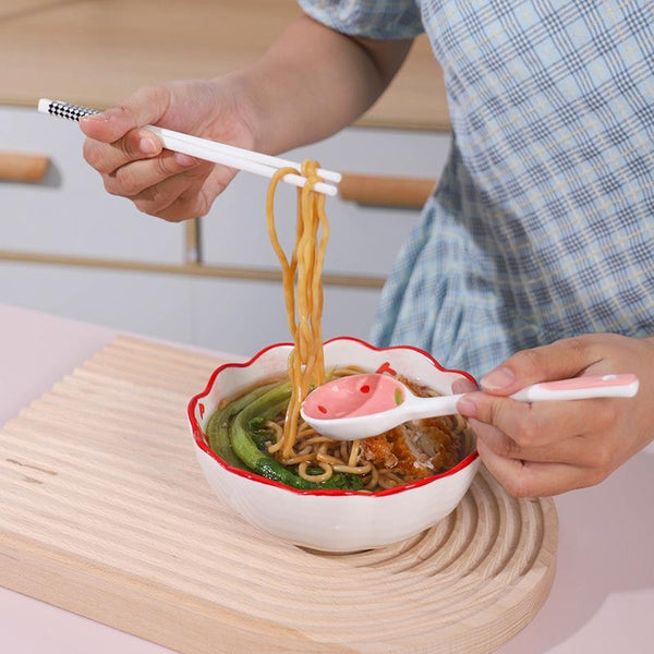 Ceramic Long Handle Good-looking Strawberry Spoon