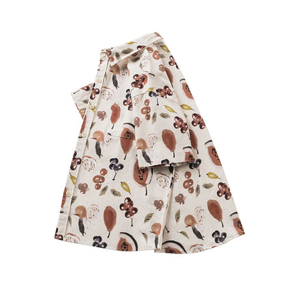 Loose Casual Flower Short Sleeve Shirt