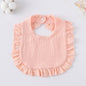 Baby Bib Ruffled Cotton Printed Gauze Lace Bib