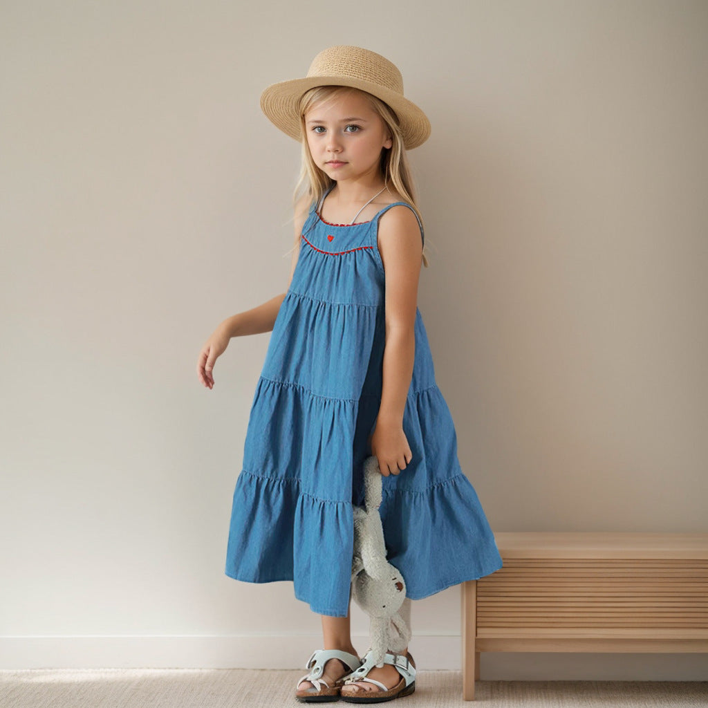 Girl Denim Dress Camisole