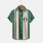 Men’s 3D Bowling Shirt – Digital Print, Casual Short Sleeve Top
