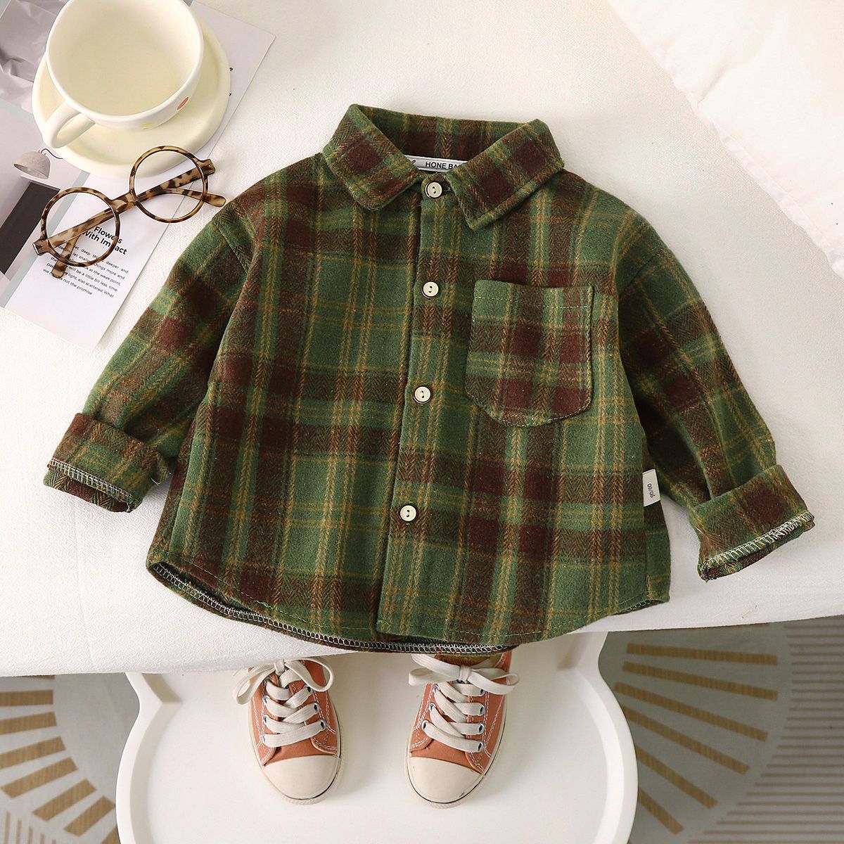 Children's Casual Plaid Shirt