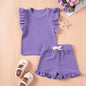 Girls' Flounced Sleeve Shorts