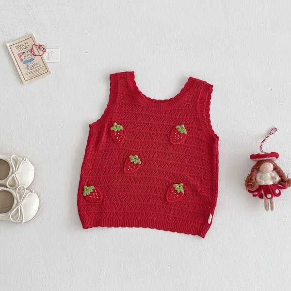 Baby Strawberry Patch Vest and Pants