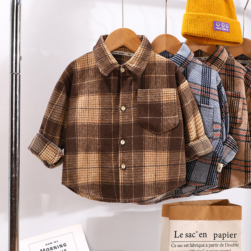 Children's Casual Plaid Shirt