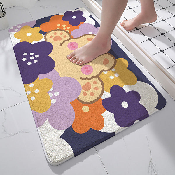 Tapis de sol absorbant pour entrée de salle de bain