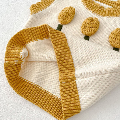 Baby Sleeveless Knitted Pullover