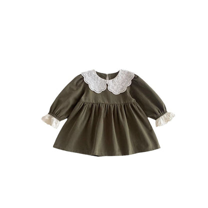 Lace Collar Outwear Dress