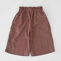 Linen Cotton Wide-leg Elastic Waist Casual Pants