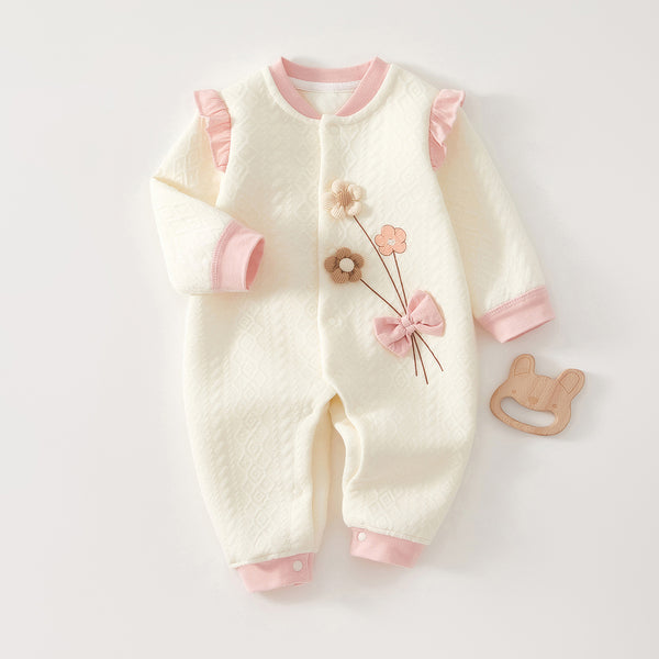 Girls' Warm Newborn Jumpsuit