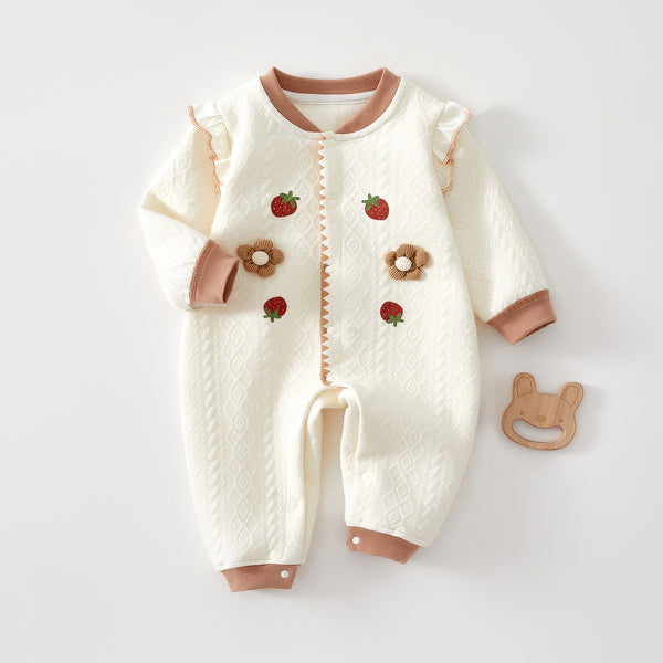 Girls' Warm Newborn Jumpsuit
