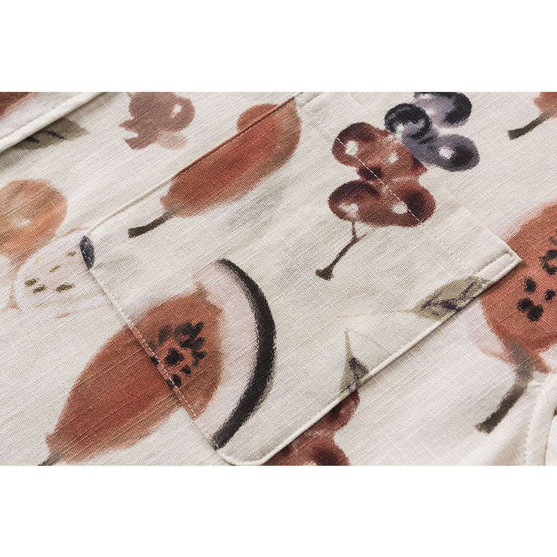 Loose Casual Flower Short Sleeve Shirt