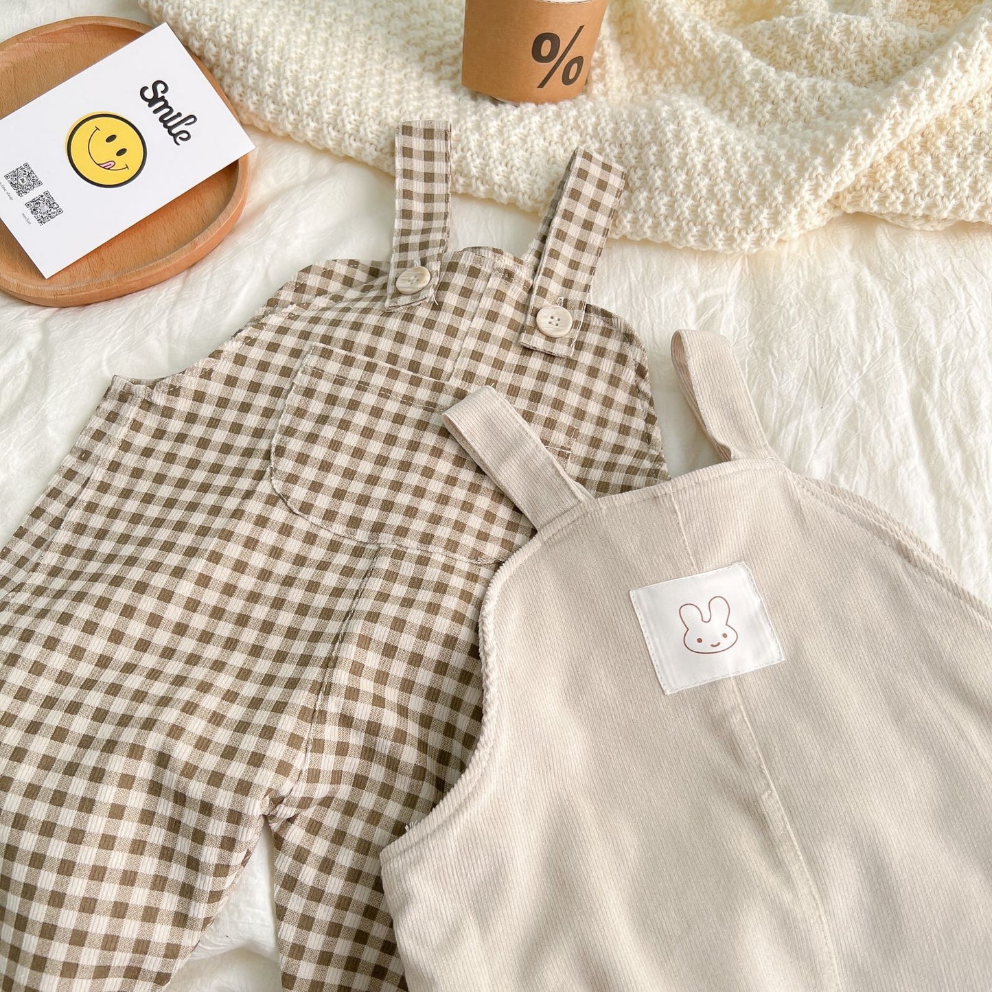 Infant Plaid Corduroy suspenders