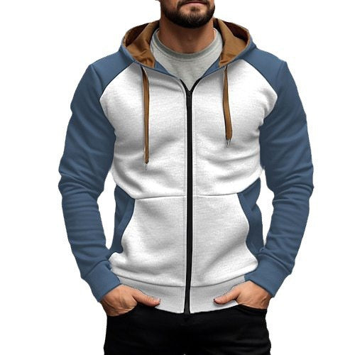 Men's Casual Full-Zip Hoodie