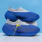 Cross-border men's shoes 2022 new flying woven breathable socks shoe cover foot trend one pedal casual sports shoes coconut shoes