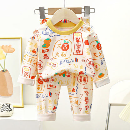 Kids Two-piece Warm Pajamas