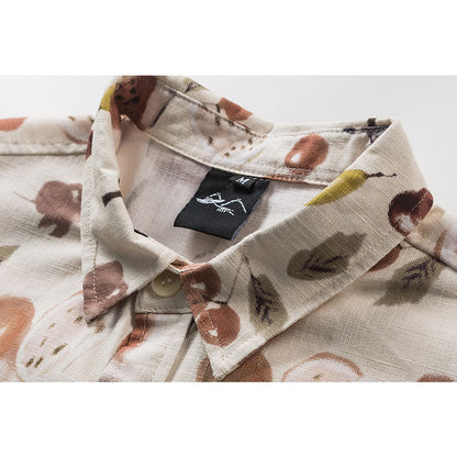 Loose Casual Flower Short Sleeve Shirt