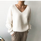 Women's V-neck Loose Sweater