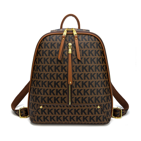 Women's PVC Letter-Print Backpack
