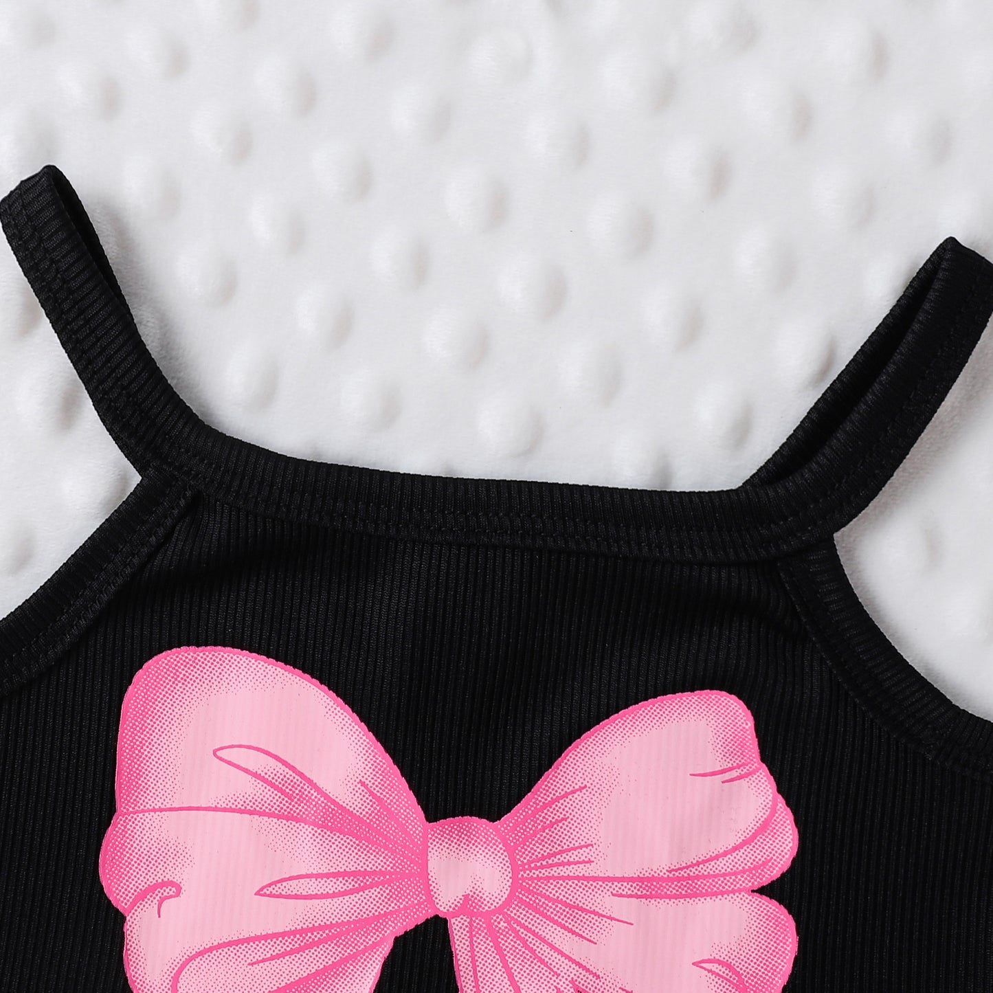 Children's Suit Bow Print Sling Pantskirt