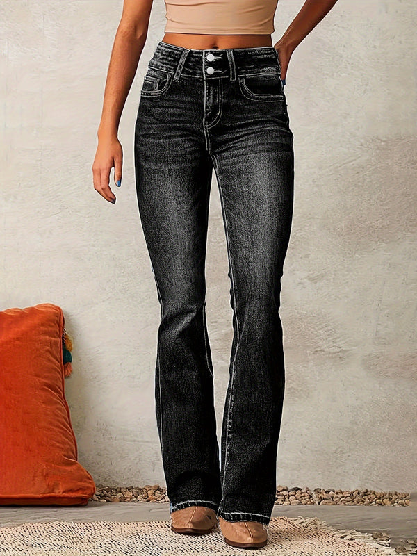 Womens Washed Skinny Retro Stretch Jeans