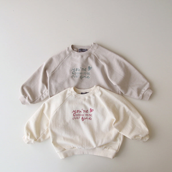 Children's Long Sleeve Letter Loose Sweater