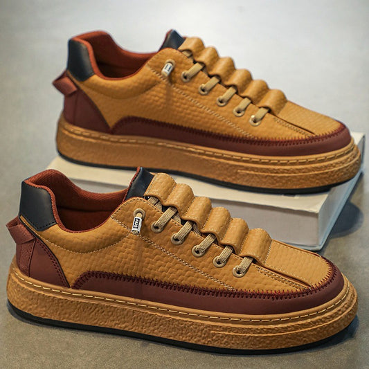 Leather Skateboard Platform Sports Shoes