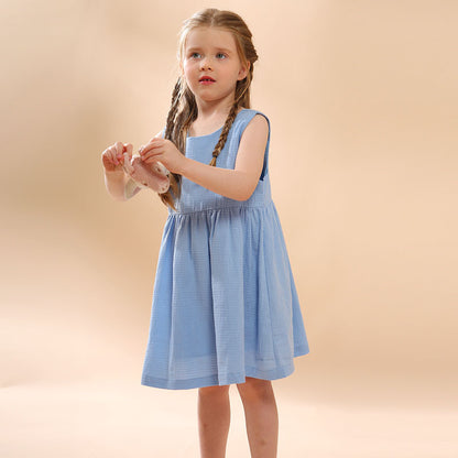Girls’ Summer Cotton Sleeveless Dress