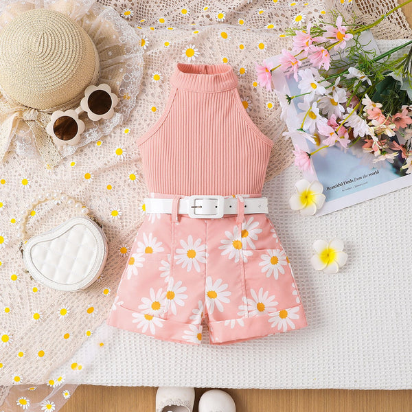 Children's Halter Top and Printed Shorts