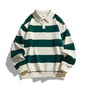 Men's Loose T-shirt Striped Sweater