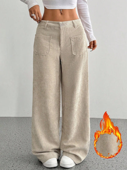 Loose Pocket Wide Leg Pants