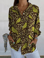 Womens Flowers Print Long Sleeve Shirt
