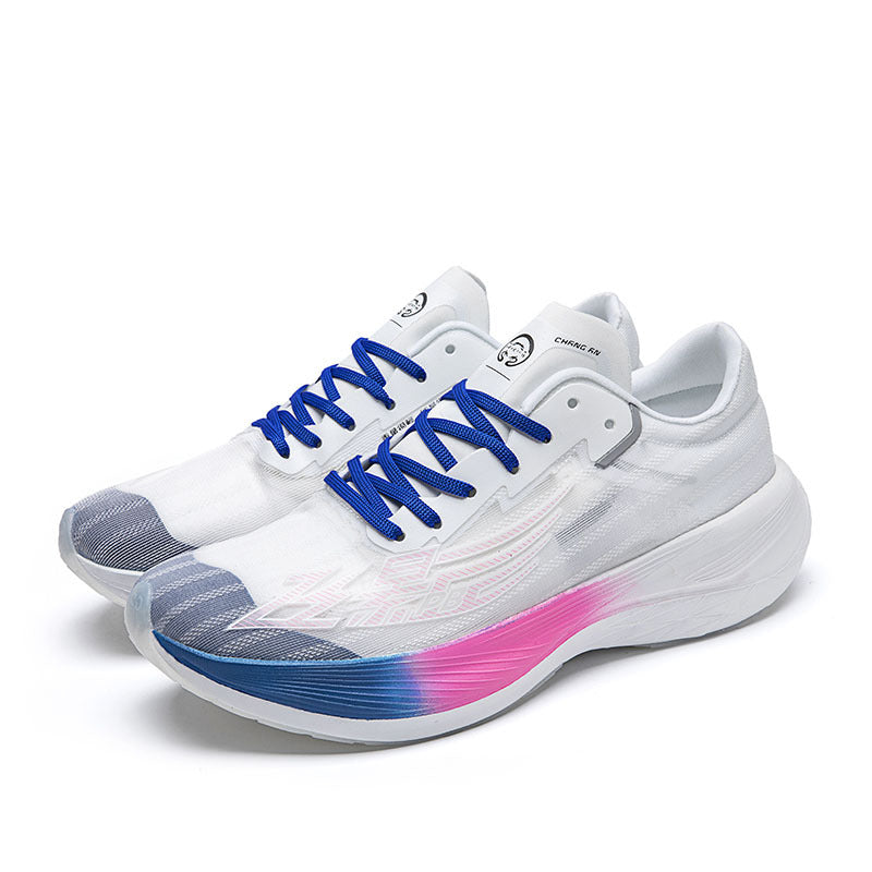 Chaussures de course de marathon respirantes, en maille, à la mode, basses, absorbant les chocs
