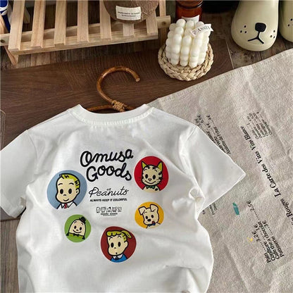Summer Boys And Girls Fashion Short Sleeve T-shirt