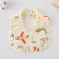 Baby Bib Ruffled Cotton Printed Gauze Lace Bib