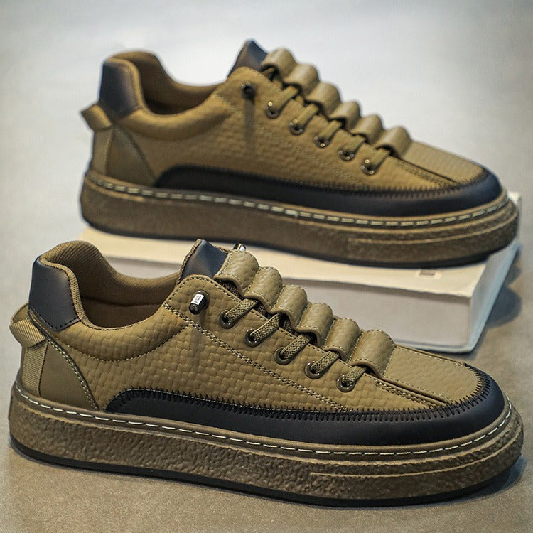 Leather Skateboard Platform Sports Shoes