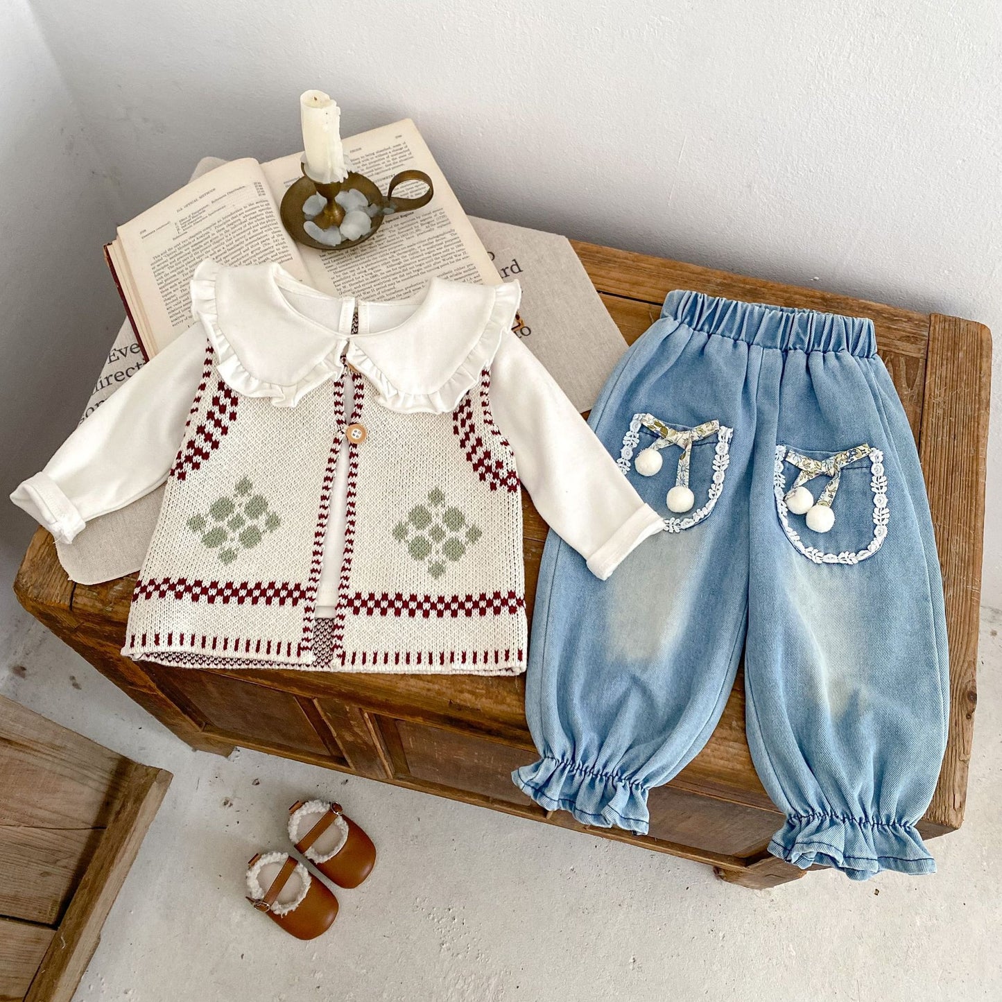Cotton Knitted Jacquard Vest