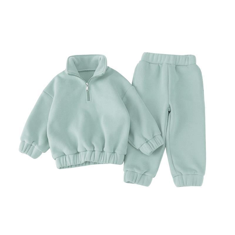 Girls' Half Zipped Stand Collar Sweater