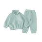 Girls' Half Zipped Stand Collar Sweater
